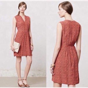 Anthro Lil First Blush summer shift orange floral